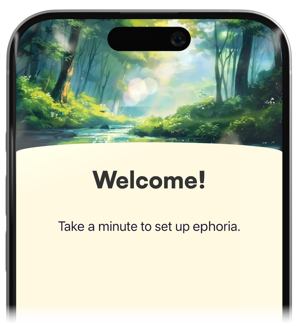 ephoria onboarding screenshot